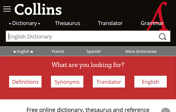 柯林斯词典在线版